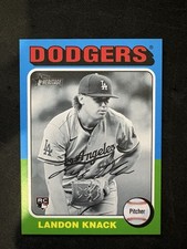 2024 Topps Heritage High Number Landon Knack RC Black and White (B&W) Image 