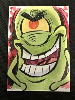 Plankton Sketch One Of One 2025 Topps Chrome SpongeBob SquarePants