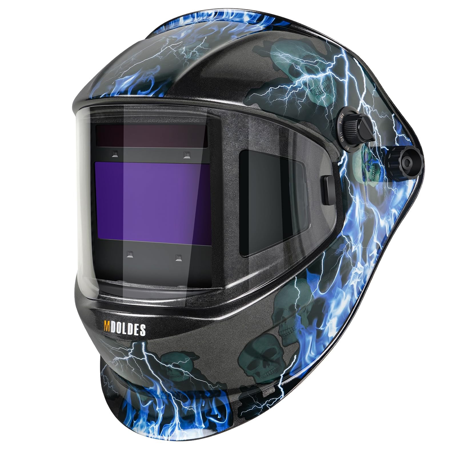 Auto-Dimming Welding Helmet with 3.94x2.87 Wide View Sensitive Adjustable Lens