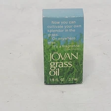 VTG 70s Jovan Grass Oil Perfume 1/8 Oz ORIGINAL Classic Chicago MINI Splash Rare