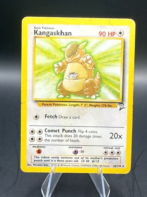 Pokémon TCG Kangaskhan 26/130 Base Set 2 Rare Regular HP/DMG