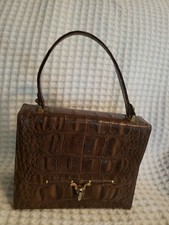 Vintage Triangle of new york Reptile purse preowned small size