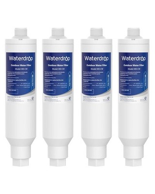 Waterdrop Hard Water Filter for Hose Car Wash, Yard Cleaning Wash Spot Free, (4)