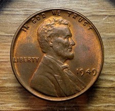 1949-p Lincoln Wheat Cent - Actual Coin Shown - Free Shipping Tracking Inv54