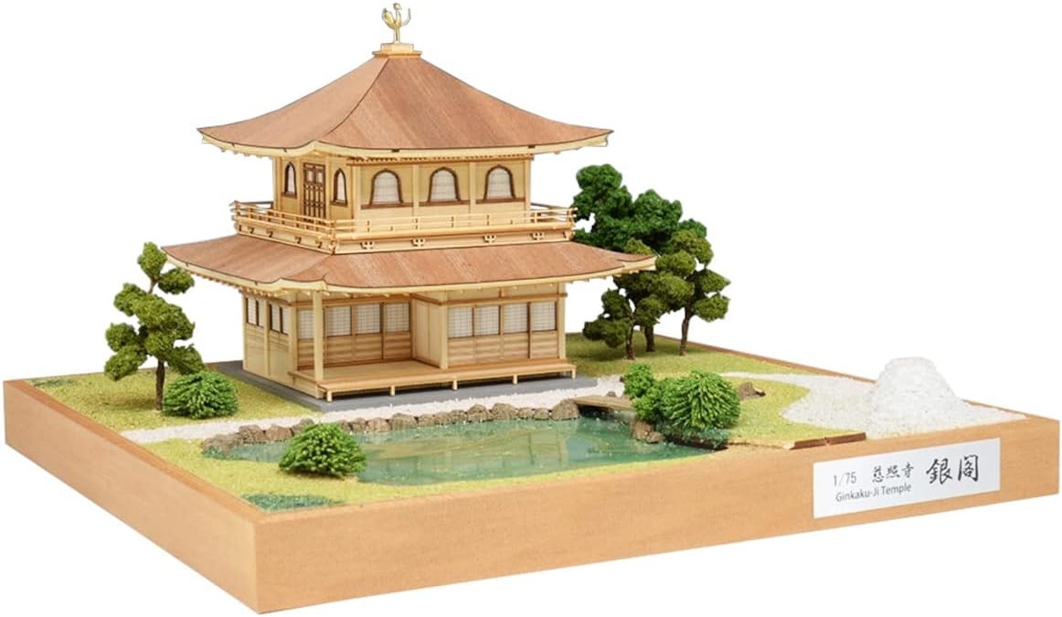 Набор деревянных моделей Woody Joe 1/75 Jishoji Ginkaku-ji Temple, литой цвет, Япония
