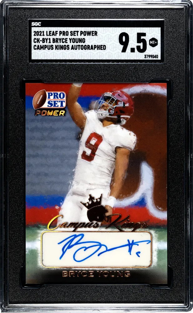 2021 Leaf Pro Set Power Bryce Young Campus Kings Autograph Rookie SGC 9.5 MINT+