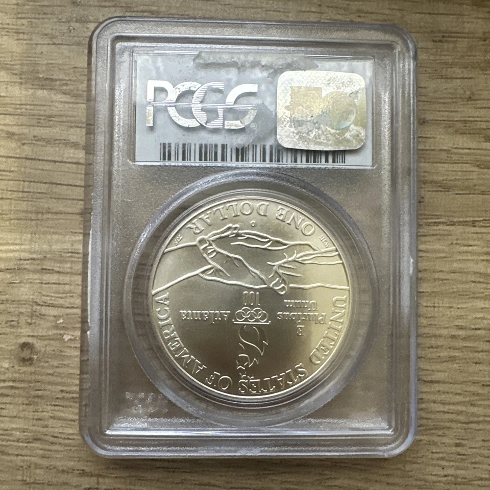 1995-D $1 Olympic Gymnastics Commemorative Silver Dollar PCGS MS69 - Image 2 of 2