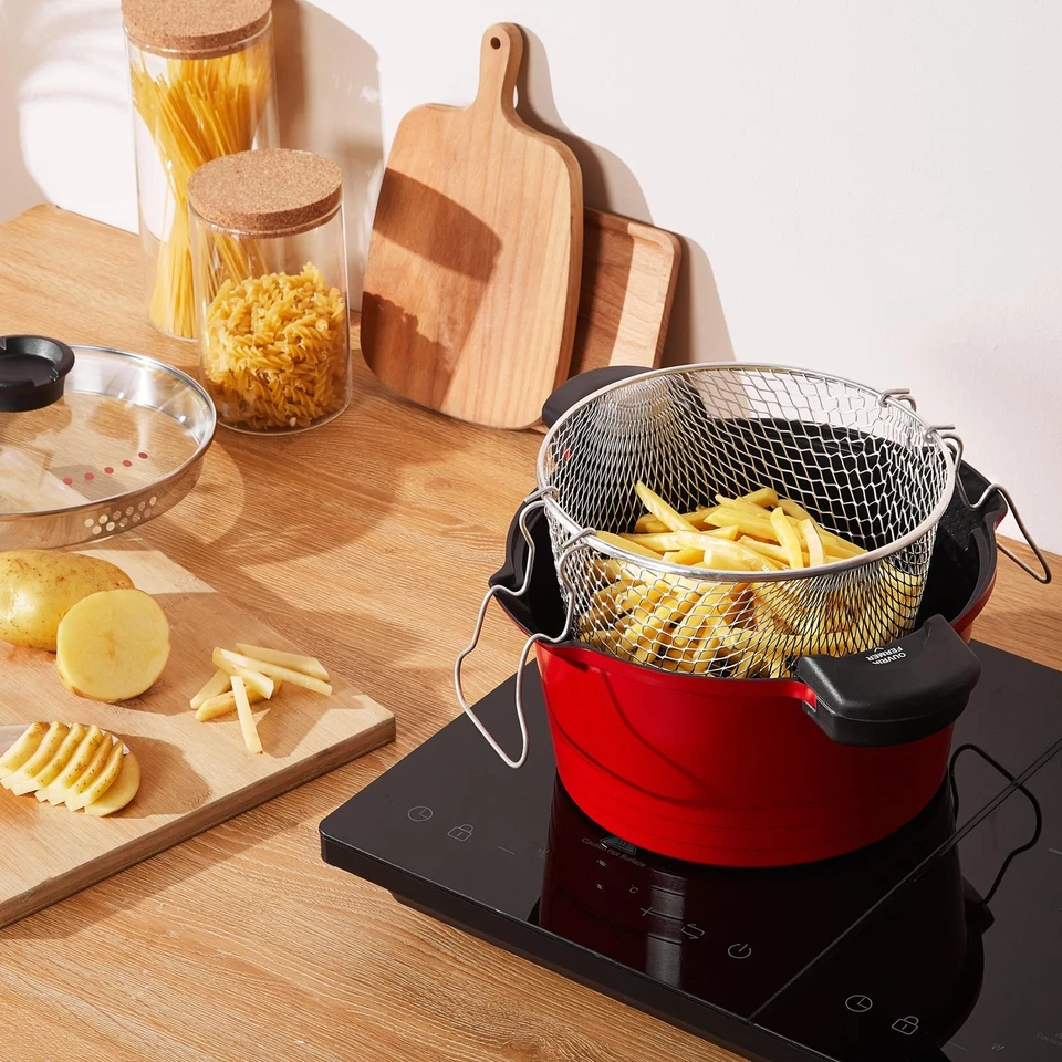 Kochtopf Induktion Suppentopf Aluminiumguss Pastatopfe Antihaftbeschichtung F... - Bild 2 von 4