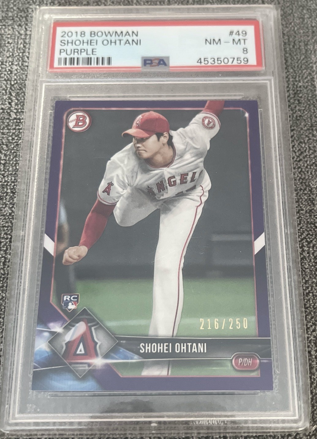 Shohei Ohtani 2018 Bowman #49 Purple /250 Price Guide - Sports
