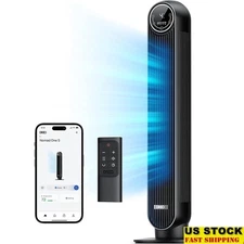 Smart WiFi Bladeless Floor Fan Remote Control Oscillating Timer Quiet Airflow US