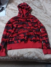 Champion Youth Boys Large Red Camo Sweatshirt Pocket Hoodie Outdoors Pullover