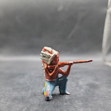 Vintage Crescent Lead Toy Indian Figure Blue