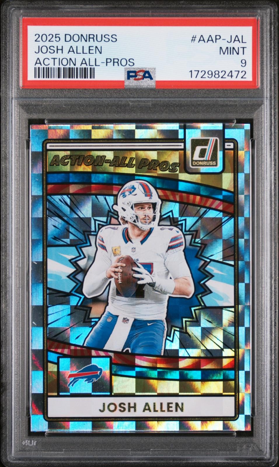2025 Panini Donruss Action All-Pros #AAP-JAL Josh Allen PSA 9 MINT