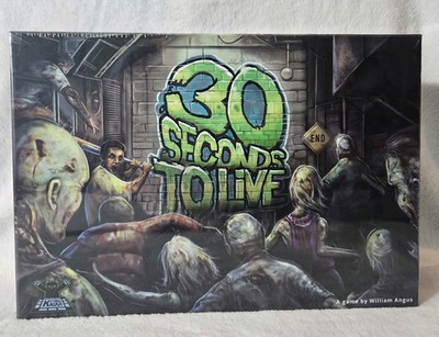 30 Seconds to Live, 1 2 Player Zombie Survival Card/Board Game By William Angus