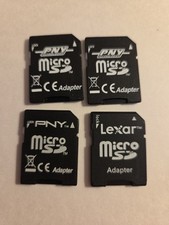 LOT of 4 MicroSD to SD Card Adapters - Tested- ADAPTER ONLY