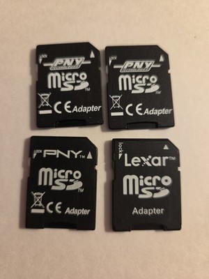 LOT of 4 MicroSD to SD Card Adapters - Tested- ADAPTER ONLY