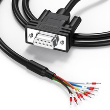 DB9 Serial Extension Cable Solderless 10FT DB9 Female to Bare Wire with Cable...