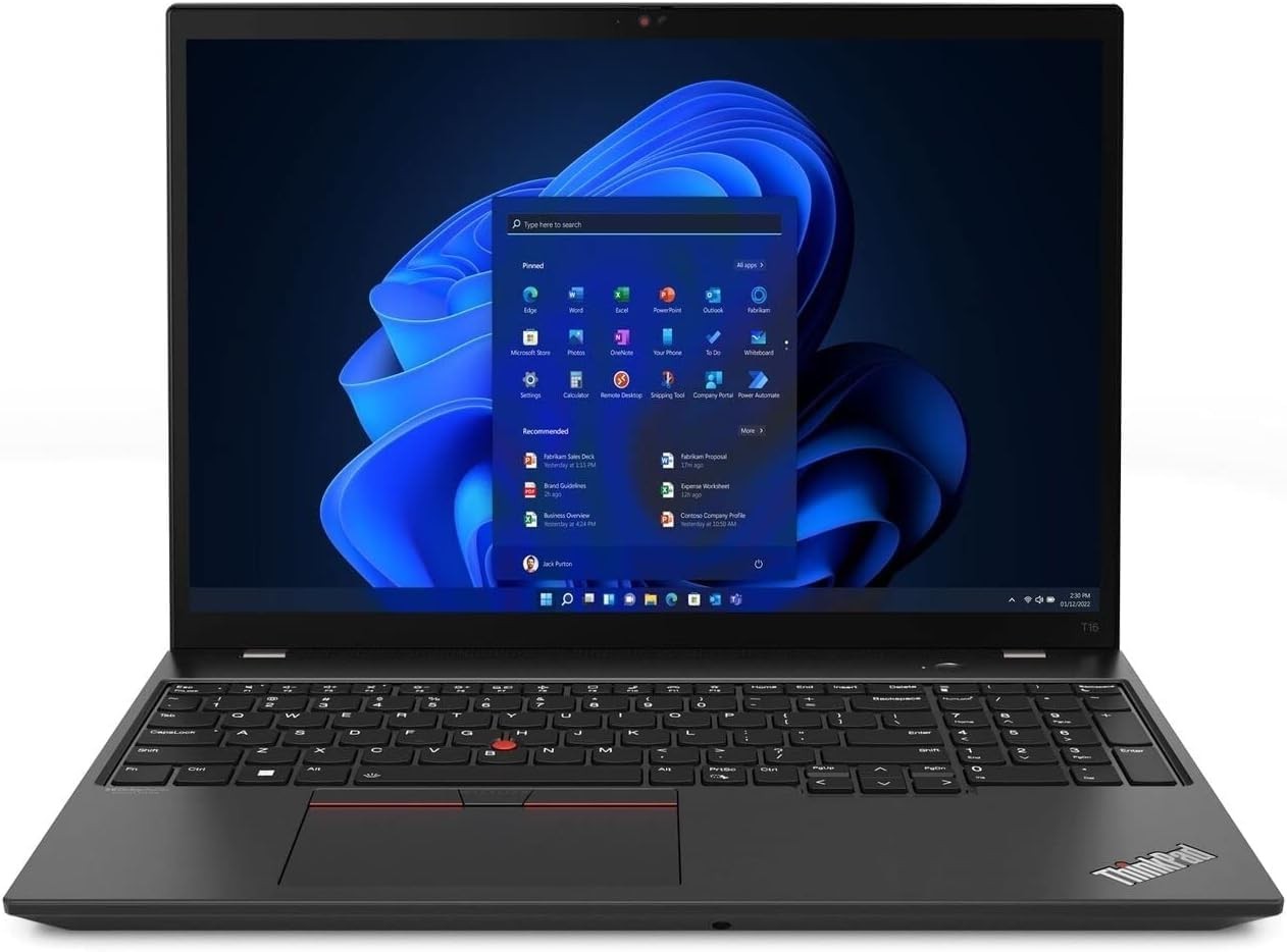 Lenovo LT-LET16/i5-G12-32-512-ACC ThinkPad T16 Gen 1, 16.0-Inch Laptop, with Intel Core i5-1240P, 512 SSD, Windows 11 Pro