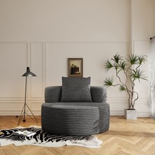 Armchair Leisure Chair Accent Chair Floor Sofa Tatami Bed Lazy Sofa Curved Couch