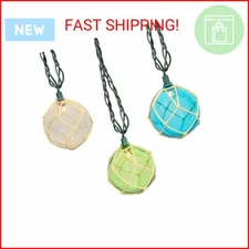 LIDORE Indoor String Light 10 Nautical Fishing Floats Coastal Buoy Beach Theme D