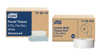 Jumbo Toilet Paper Roll White T22, Universal, 2-Ply - 12 X 1000 (TJ0922A) +  Adv