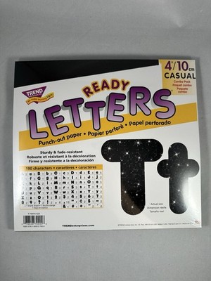TREND enterprises Ready Letters 4'' Black Casual Numbers & Letters T79944