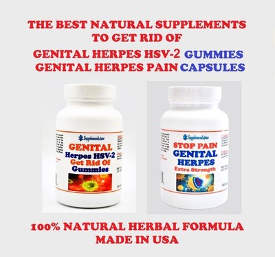 NATURALS HERBS FOR HERPES VIRUS 1 & 2  IN GUMMIES FOR EVERYBODY  - MADE IN USA