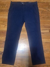 Mugsy Jeans Morgans Blue Chino Pants Stretch Comfort 38x34 38 x 32 K4PNNV