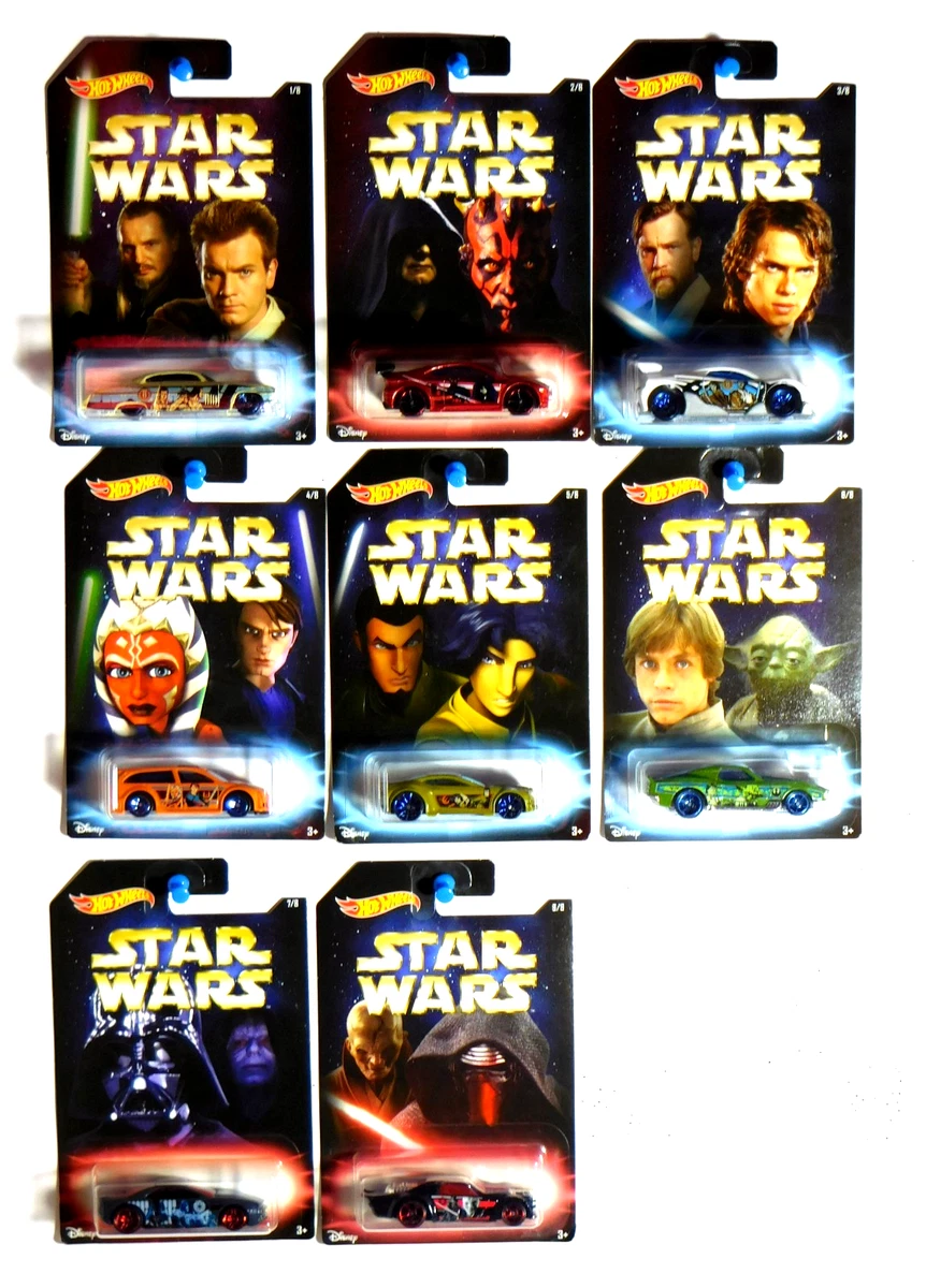 Hot Wheels Star Wars – Série Complète 1 à 8 – Échelle 1:64 – Neuf En Boîte