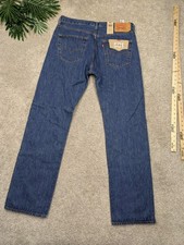 Levis 501 Jeans Mens 36x34 Blue Original Button Fly Straight Leg Denim Classic