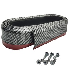 Universal Front Bumper Lip Spoiler 8.2ft250cm Length Carbon Fiber Rubber Sid... Universal Front Bumper Lip Spoiler 8.2ft250cm Length Carbon Fiber Rubber Sid...