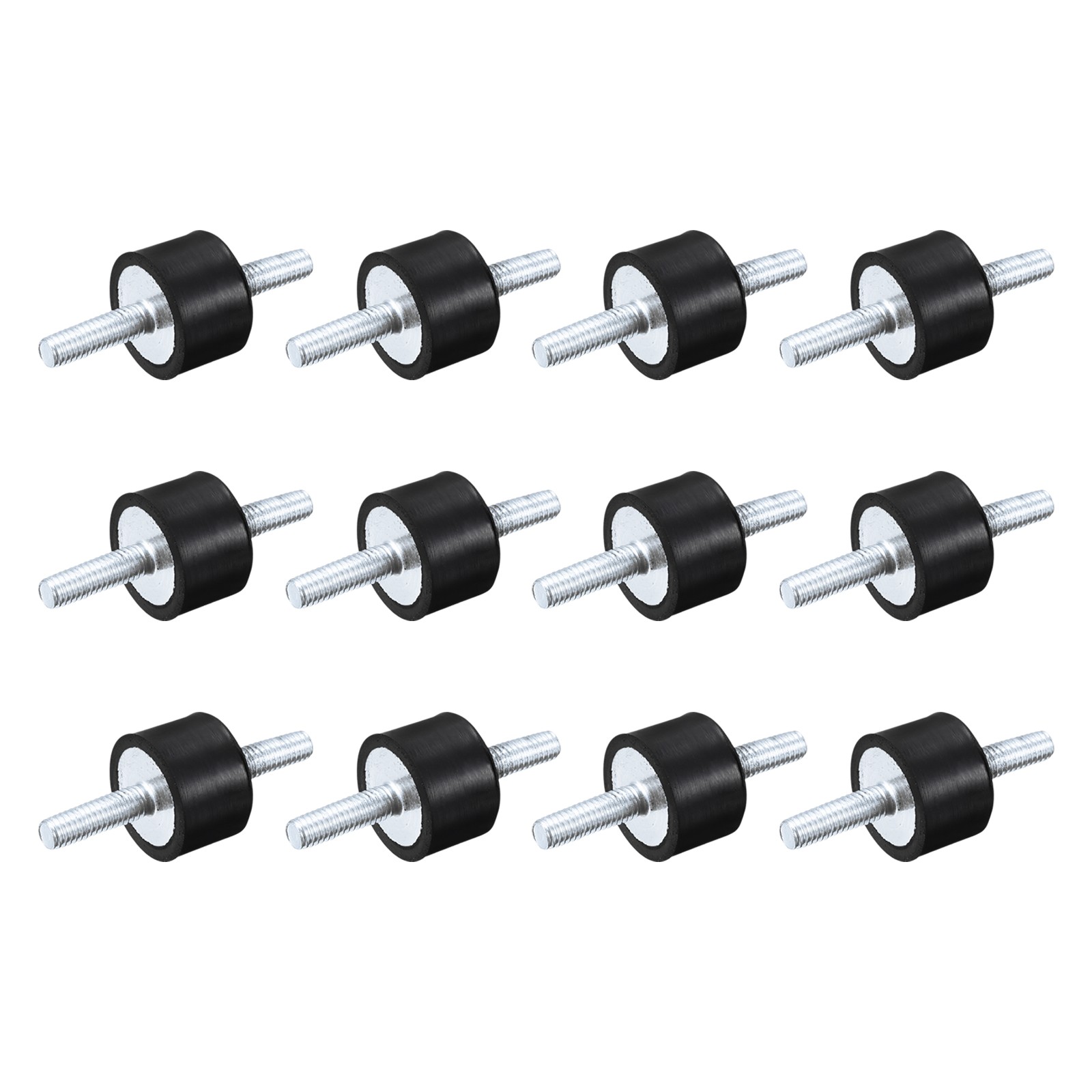 Silent Bloc M5 pour Réduire le Bruit et les Vibrations - 12 Supports Caoutchouc 15x15mm