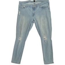 Gap Denim 1969 Skinny Jeans Women Size 16 Blue Mid Rise Cotton Blend Denim