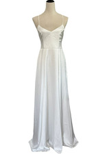 NWT Show Me Your MuMu Godshaw Goddess Gown Womens Med Ivory Luxe Satin Wedding