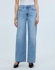 Madewell Superwide-Leg Jeans Ahern Wash Airy Denim 100 Cotton Size 30