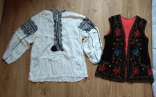 Vintage antique Hutsul UKRAINE GALICIA Hand made Vest Tassels Sleeveless shirt