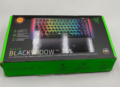 Razer  Blackwidow V4 75% LED Gaming Keyboard For PC With Armrest Good/With Box