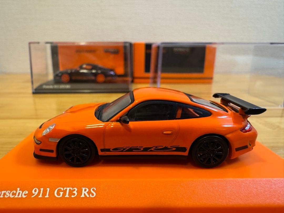 MINICHAMPS 64 Porsche 911 GT3 RS Set of 2 Black/Orange | eBay