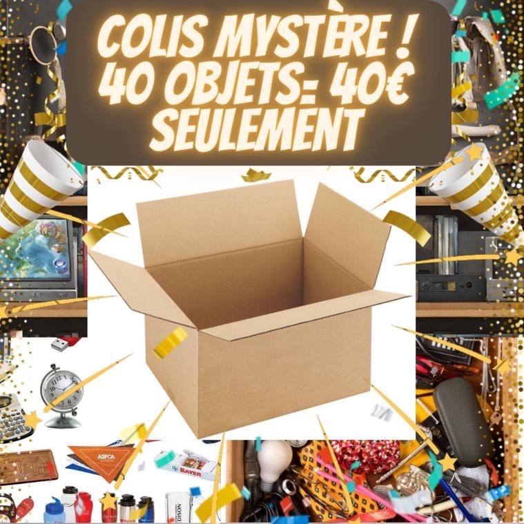 Colis mystère 40 objets de catégories variées pour toute la famille