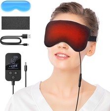 Heated Eye Mask - Rechargeable Electric Eye Mask for Dry Eyes, 2500 mAh Large Ba