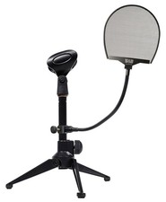 Rockville Podcast Podcasting Adjustable Dynamic Microphone Mic Stand Pop Filter