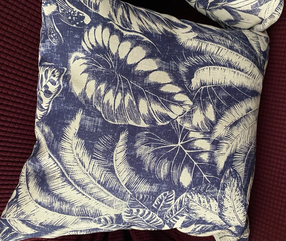 Set Of 2 Tommy Bahama Tropical Leaf Banana Pillows Indoor/Outdoor - Image 3 of 4