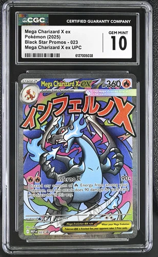 Mega Charizard X ex 2025 Pokemon Black Star Promos CGC 10 #023