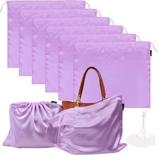 6 Pack Dust Bags for Handbags Silk Dust Cover Bag for Handbags Purses Shoes Boot