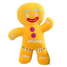 Christmas Gingerbread Man Pillow Gingerbread Plush Stuffed Pillow Fun