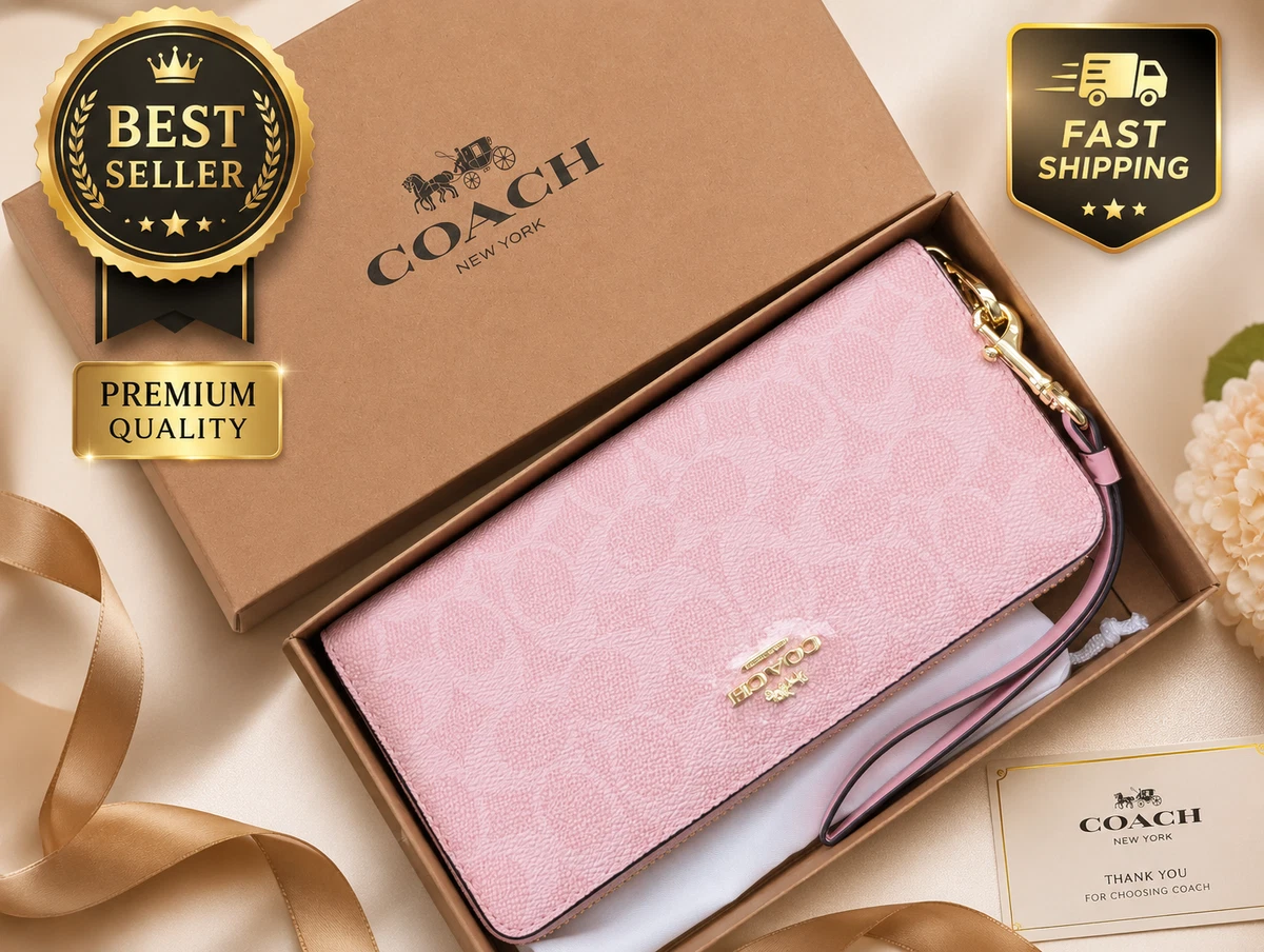 小物 COACH Signature Pink CompactWallet rare Coach Canvas Pink Wallets for Women for sale | eBay