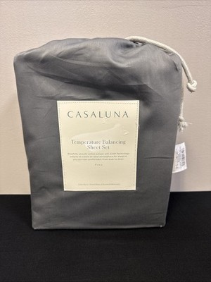 Casaluna Temperature Balancing Sheet Set Size Full Metal Gray 300 TC