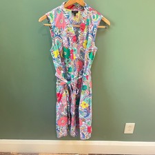 Talbots Floral Paisley Print Sleeveless Dress Women's Size 10 Colorful