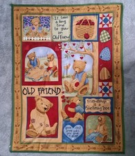 By Collections ETC Throw Blanket Plush Featuring Bears Size 49" x 62" Multicolor