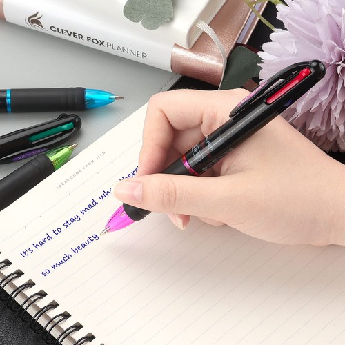 8 Pack Multicolor Ballpoint Pens 4-in-1 0.7mm Colored Retractable Ballpoint G... - Picture 5 of 6